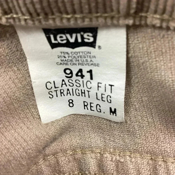 Vintage Levi’s USA corduroy classic fit straight leg trousers - Picture 4 of 5